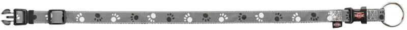 reflektierendes Hundehalsband Siver Reflect mit Pfotenprint