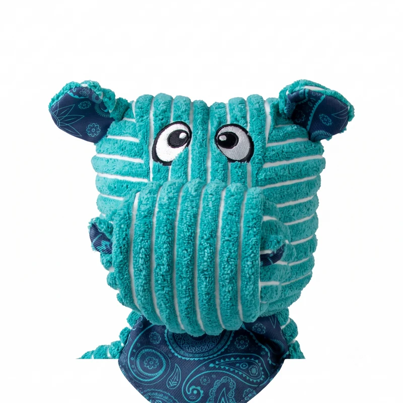 KONG Floppy Knots Hippo Jumbo XL – Plüsch-Hundespielzeug mit Knotenseil