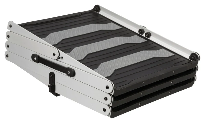 3-stufige Falt-Treppe, Aluminium/TPR