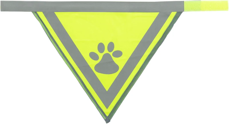 reflektierendes Hundehalstuch mit Pfotenprint