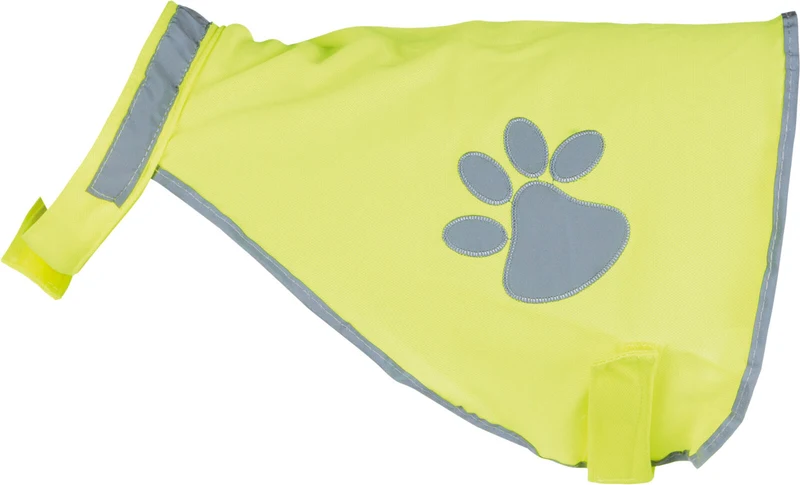 Sicherheitsweste für Hunde mit Klettverschlüssen und reflektierendem Pfotenprint