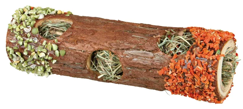 Holztunnel mit Heu & Gemüse