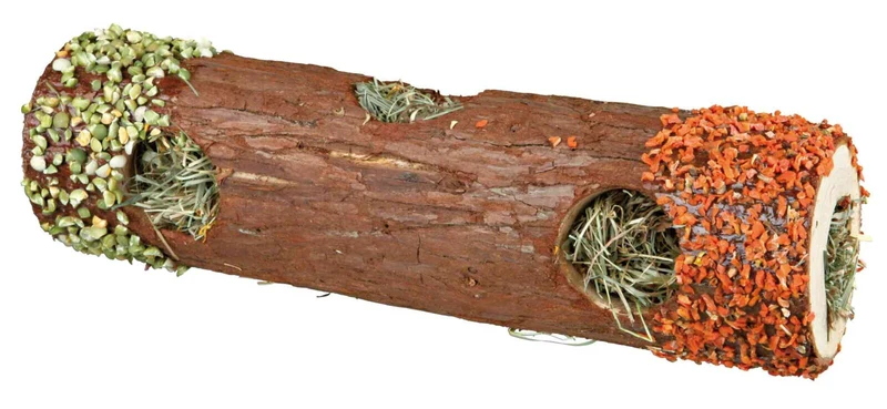 Holztunnel mit Heu & Gemüse