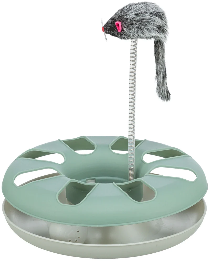Intelligenzspielzeug Crazy Circle für Katzen, Karussell mit Maus