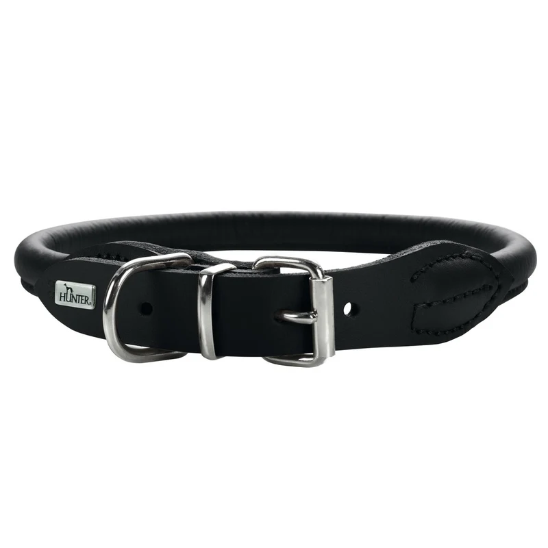 Hunter Hundehalsband Round & Soft Leder