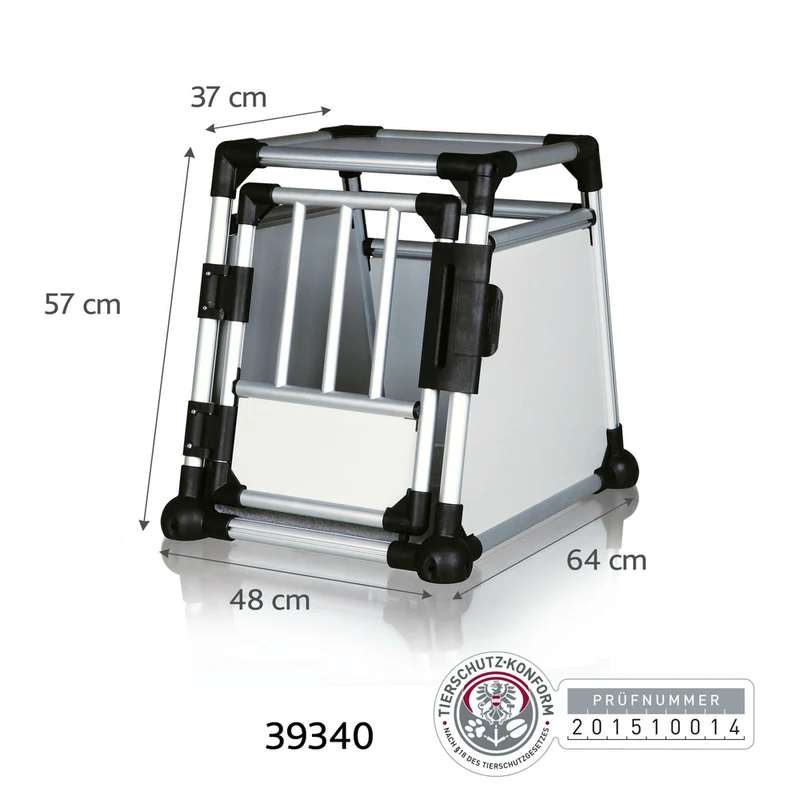 Hunde Transportbox Aluminium, Autobox Alu