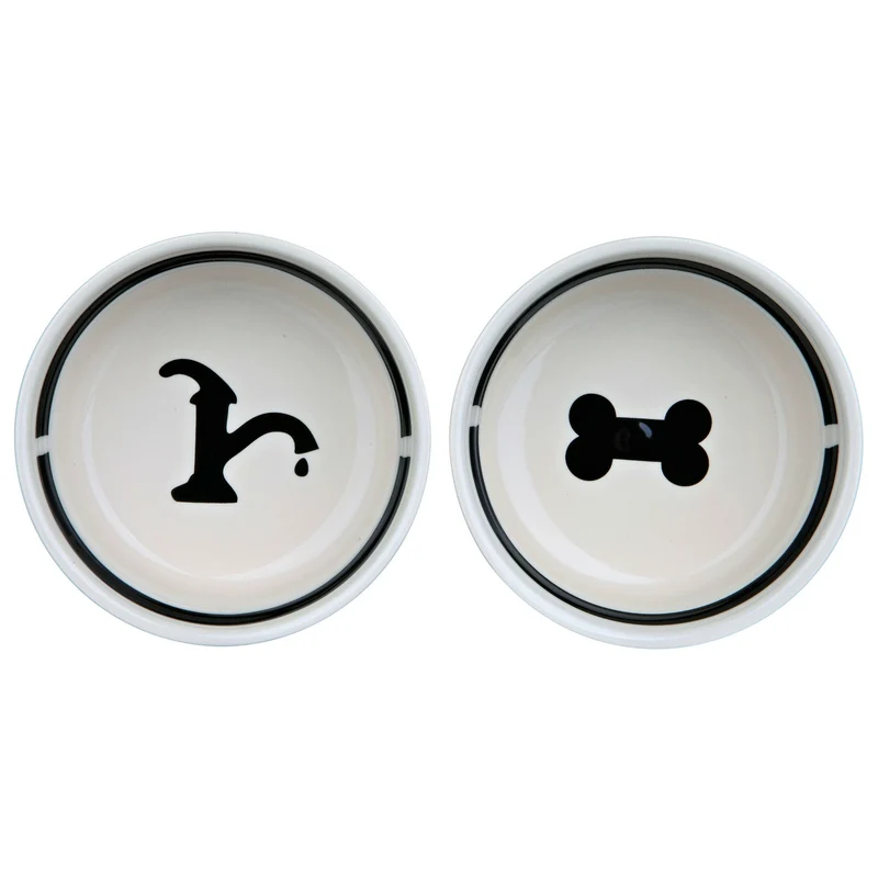 Keramik Hundenapf Set mit Metallhalterung