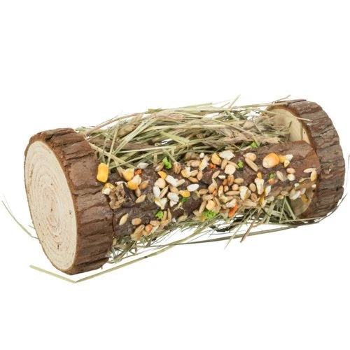 Natur-Snack Holzturm mit Heufüllung