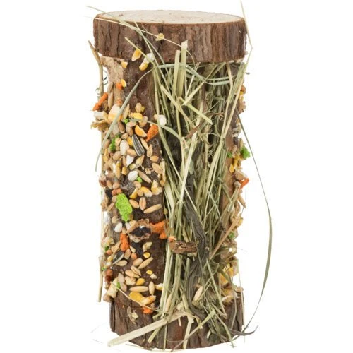 Natur-Snack Holzturm mit Heufüllung