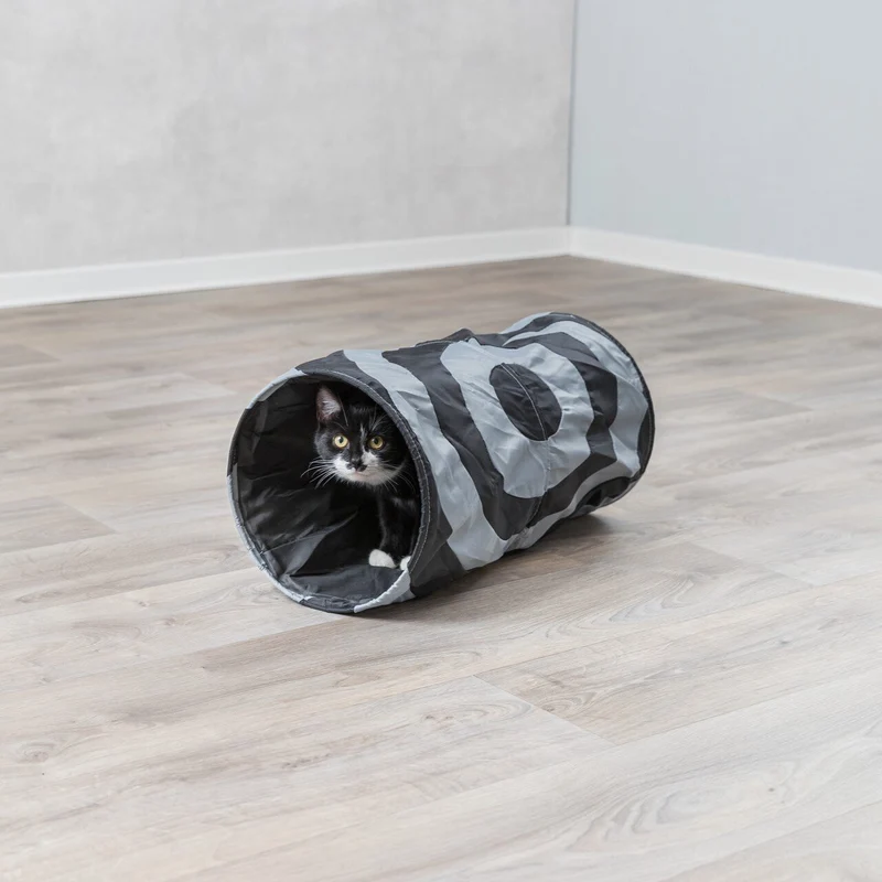 Katzen Spieltunnel mit integrierter Raschelfolie