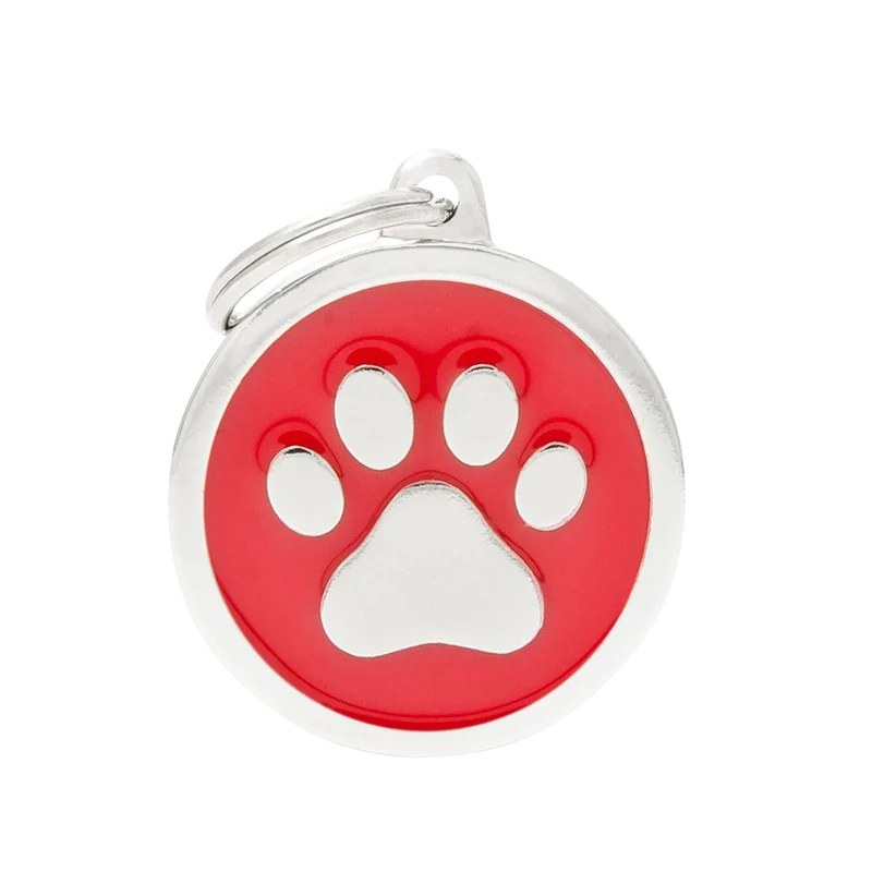 Hundemarke personalisiert Kreis Pfote