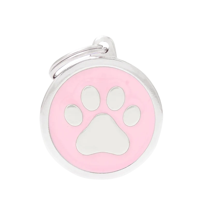 Hundemarke personalisiert Kreis Pfote