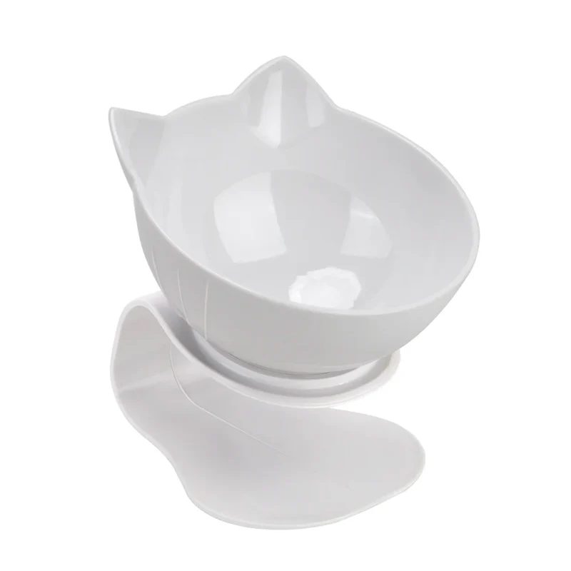 Durable Double Bowls Pet Food Water Feeder With Raised Stand Protection Cervical Non-slip Cat Bowl Dog Bowl Cat Dogs Feeder