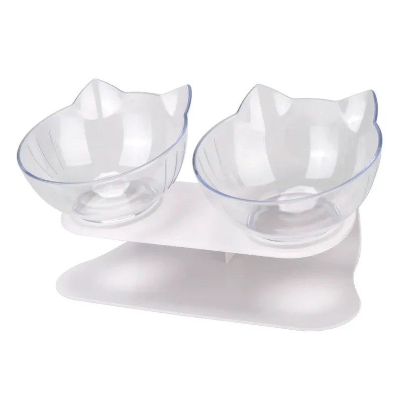 Non-Slip Pet Bowls For Cats Food Cat Water Bowl Double Cat Bowl Dog Bowl Pet Feeding Cat Dogs Feeder Protection Cervical