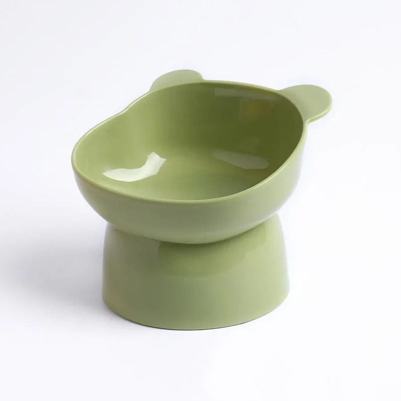 Pet food bowl Tilt high bottom neck protector against choking dog and cat birdbits against dumping pet feeding supplies