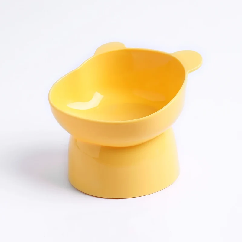Pet food bowl Tilt high bottom neck protector against choking dog and cat birdbits against dumping pet feeding supplies