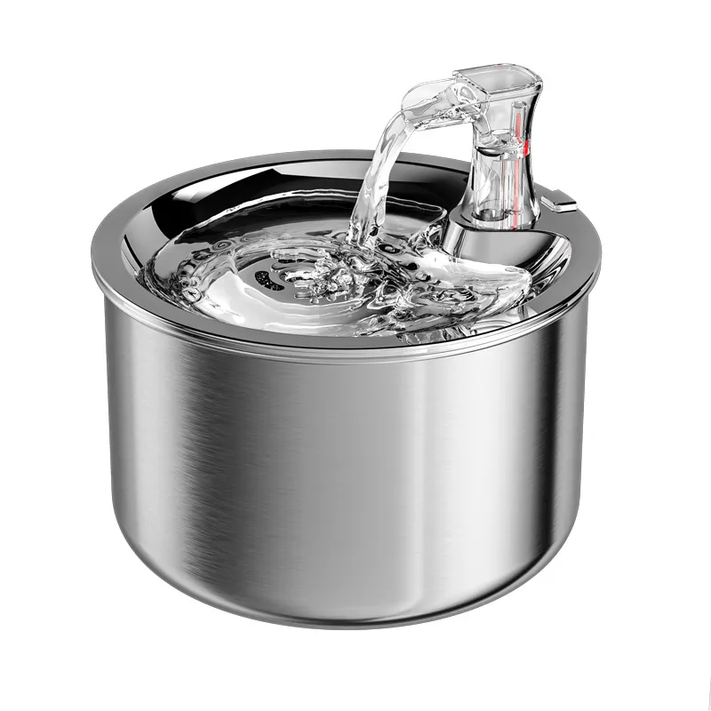 Cat Water Dispenser Automatic Cats Dog Water Fountain Running With 4-layer Filter Sensor Stainles Steel Pet Cat Drinker Fountain