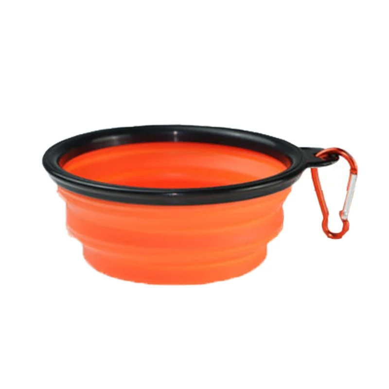 Pet Dog 2 in 1 Bottle Pet Feeder Dog Water Bottle Collapsible Folding Bowl Travel Outdoor Food Water Storage For Cat Dog Bowl