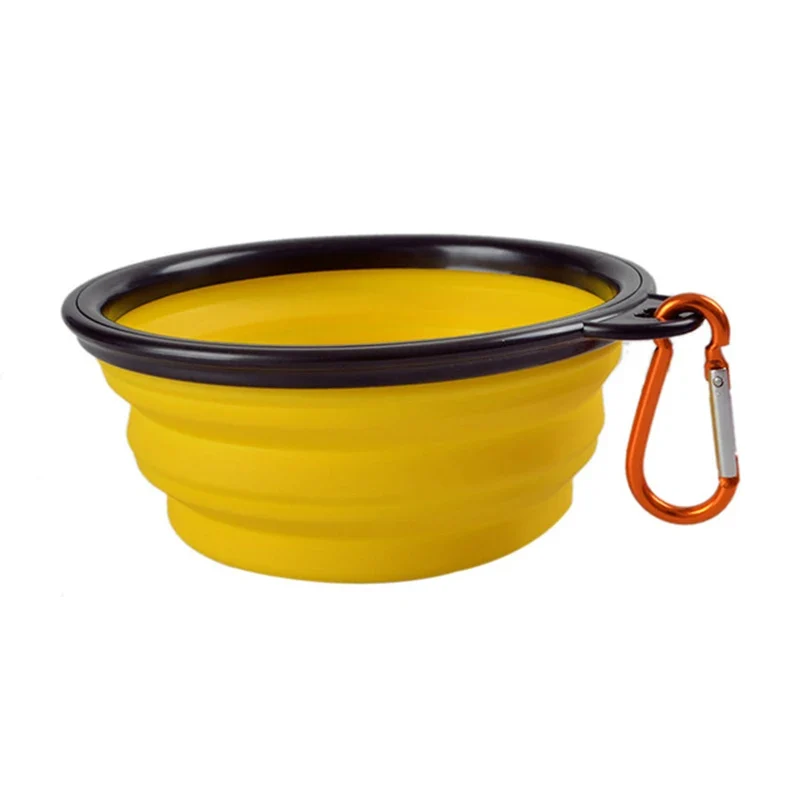 Pet Dog 2 in 1 Bottle Pet Feeder Dog Water Bottle Collapsible Folding Bowl Travel Outdoor Food Water Storage For Cat Dog Bowl