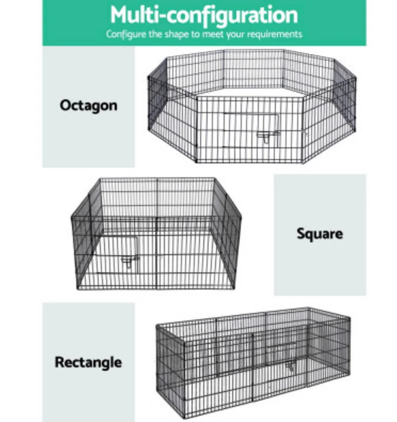 Pet Pet Dog Playpen 24" 8 Panel Puppy Exercise Cage Enclosure Fence