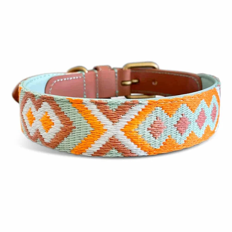 Hundehalsband – Mint/Orange – Kollektion Très Chic Hey Lana
