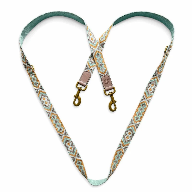 Hey Lana Führleine Mint/Orange – verstellbar & handsfree