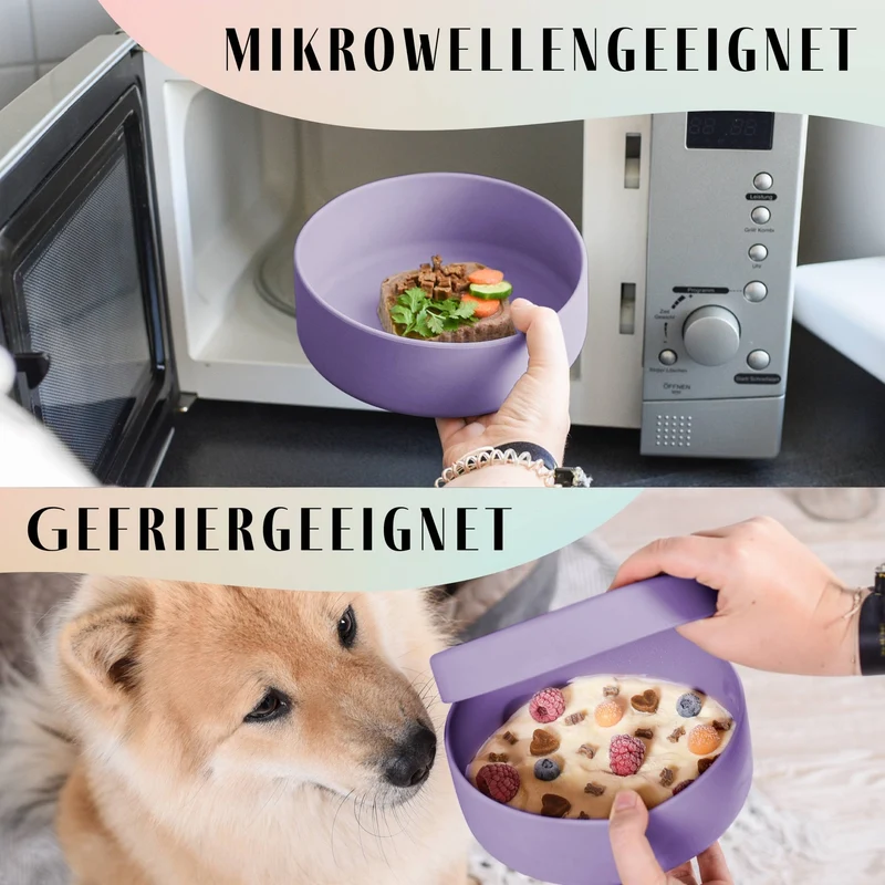 Silikonnapf mit Deckel für Hunde – hygienisch & barftauglich