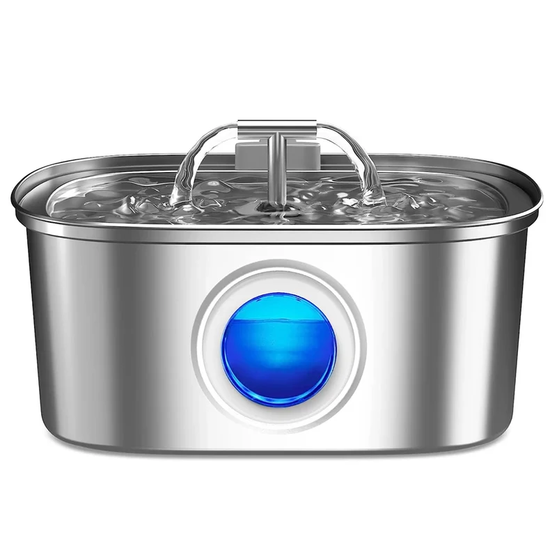 3.2L Cat Drinking Fountain Automatic Stainless Steel Pet Dogs Water Dispenser Ultra-quiet Pump Water Foutain For Multiple Pets