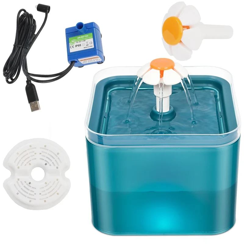 For Clean Water Automatic Pet Water Dispenser with Recirculate Filtring USB Charging Cat Drinking Fountain with LED Lighting