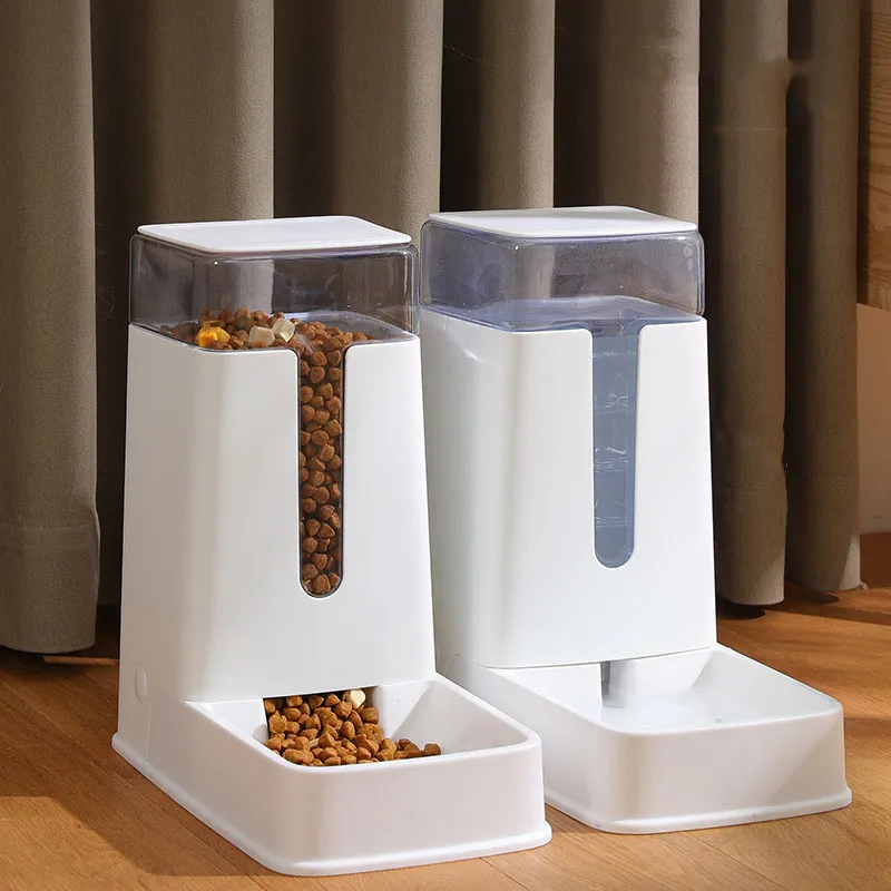 3.5L Auto Food Feeder Dispenser Dog Cat Bowl Feeder Large Capacity Dog Cat Water Food Feeding Pet Supplies Pet Fountain