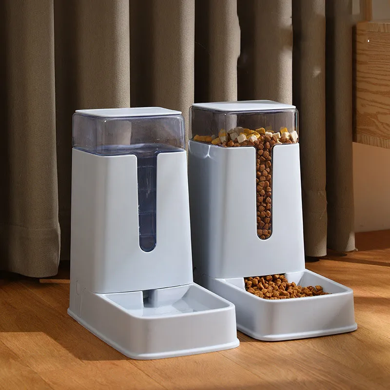 3.5L Auto Food Feeder Dispenser Dog Cat Bowl Feeder Large Capacity Dog Cat Water Food Feeding Pet Supplies Pet Fountain