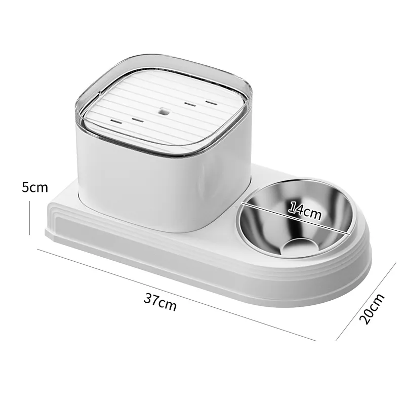 2in1 Cat Water Fountain Automatic Cats Drinker and Feeding Bowl 3L Recirculate Filtring Pet Cats Drinking Water Dispeneser