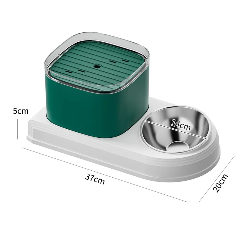 2in1 Cat Water Fountain Automatic Cats Drinker and Feeding Bowl 3L Recirculate Filtring Pet Cats Drinking Water Dispeneser