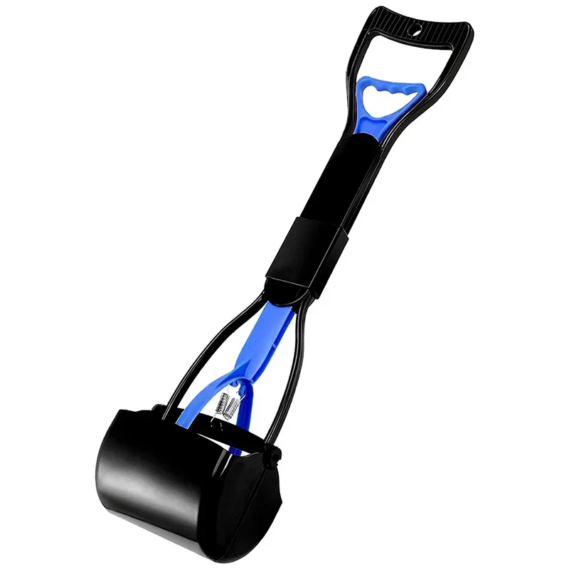 Pet Pooper Scooper Foldable Long Handle 60CM Dog Cat Waste Picker Jaw Poop Cleaning Tools Outdoor Pet Supplies Poop Clip Plasti