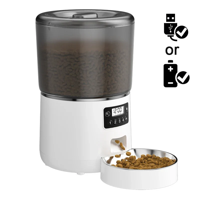 Cat Timing Feeder Smart APP Cat Feeder With Double Meal Pet Dog Food Automatic Dispenser Suitable Small Cats Dogs Remote Feeding