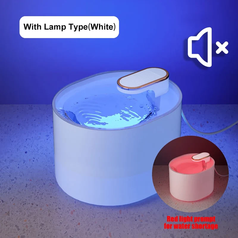 3L Automatic Cat Water Fountain with LED Light Ultra Silent Pet Dog Drinking Water Fountain USB Cats Electric Mute Water Feeder