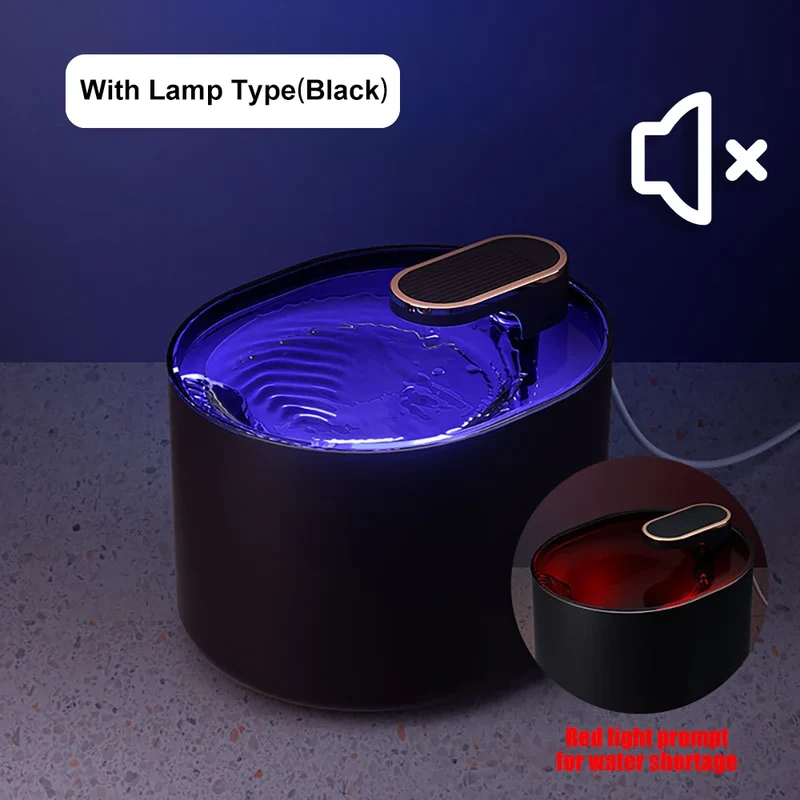3L Automatic Cat Water Fountain with LED Light Ultra Silent Pet Dog Drinking Water Fountain USB Cats Electric Mute Water Feeder