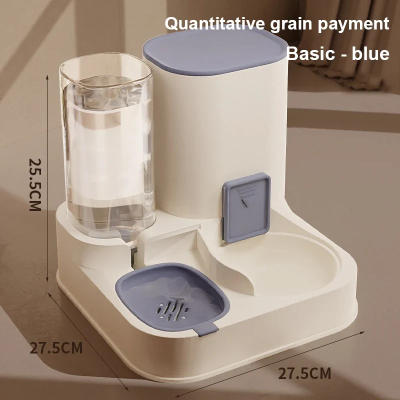 Kimpets Pet Cat Automatic Feeder Drinking Water Large Capacity Water Dispenser Dry Wet Separation Food Container Pet Supplies