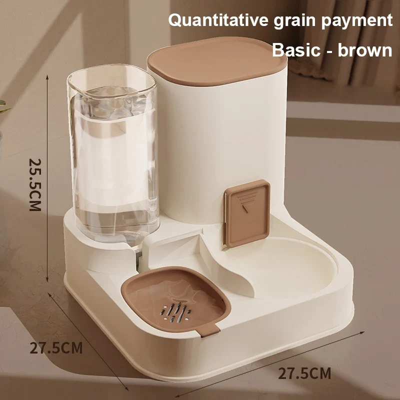 Kimpets Pet Cat Automatic Feeder Drinking Water Large Capacity Water Dispenser Dry Wet Separation Food Container Pet Supplies