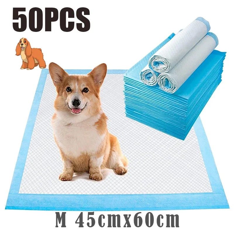 120PCS Thickened Absorbent Dog Puppy Training Pads Pet Disposable Diapers Cat Dog Pee Pads Leak-Proof Pet Urine Mat Quick Dry