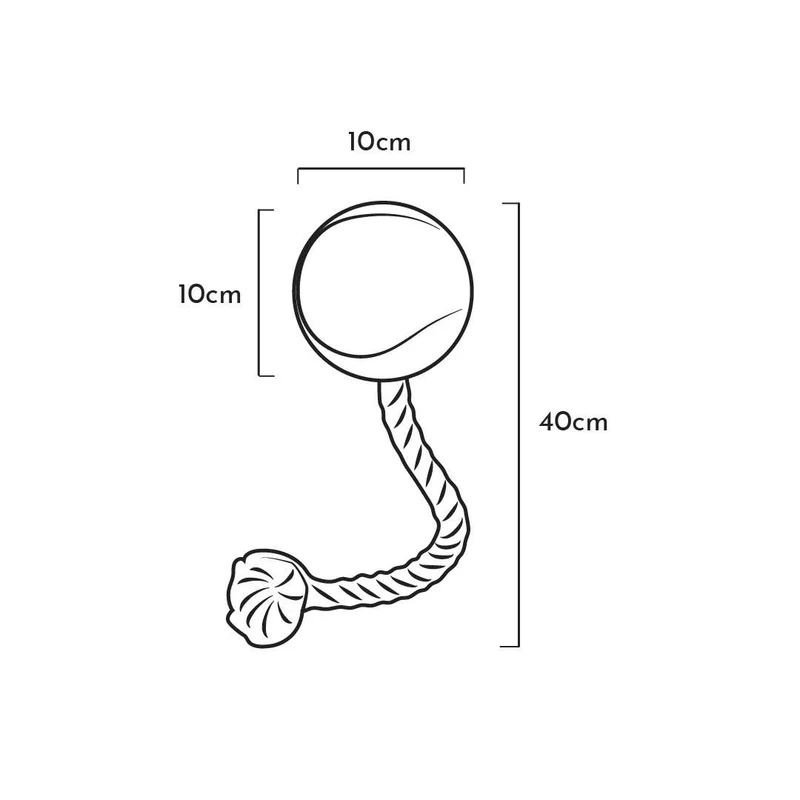 Rub Ball Rope Hundespielzeug, Größe XL
