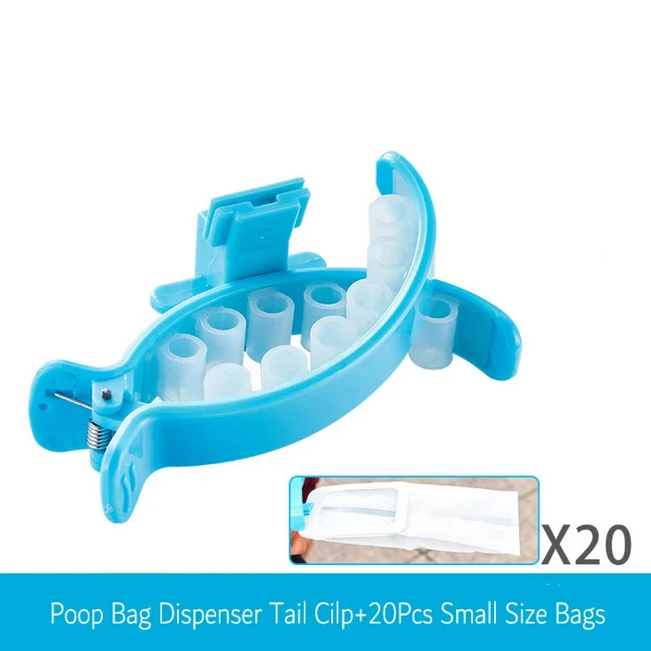 Automatic Pooper Scooper Carrier Dog Poop Bag Holder Hands Free Tail Clip Pet Waste Bag Dispenser Puppy Toilet Cleaning Supplies