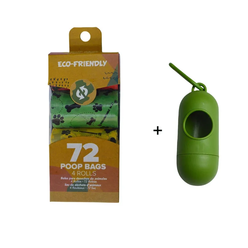 Cleaning Outdoors Biodegradable Pet Fecal Collect Bag Pet Pooper Bags Pet 18 Bags/Roll Dog Kitten Poop Garbage Bag Pet Hygiene