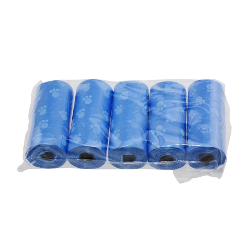 5 Roll Biodegradable Pet Dog Poop Bag Zero Waste Dog Pooper Bags Dispenser Pets Disposable Products For Dogs Litter Poop Bag
