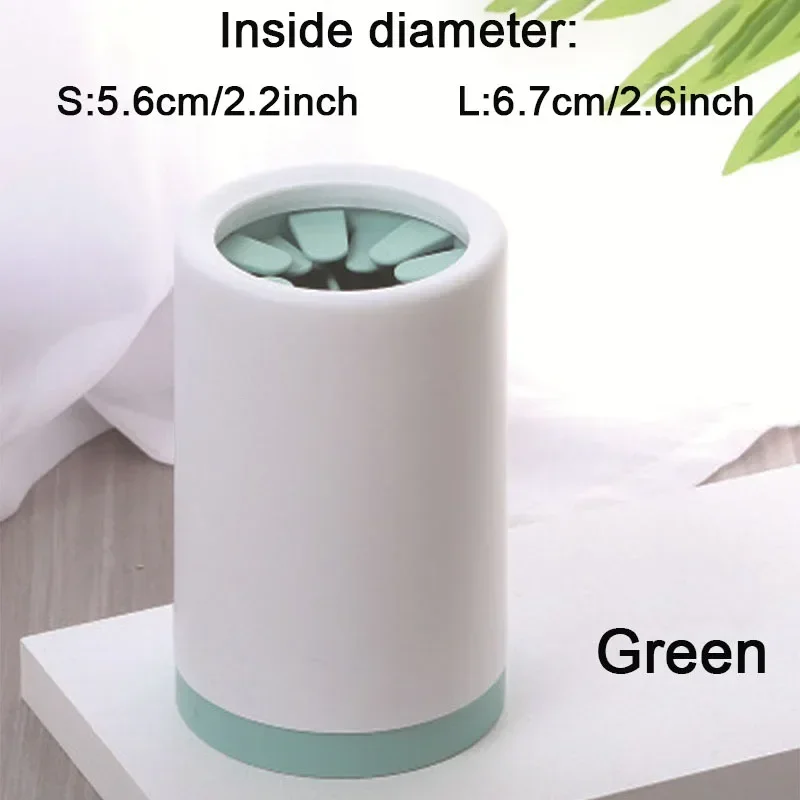 Outdoor portable pet dog paw cleaner cup soft silicone foot washer clean dog paws one click manual quick feet wash cleaner