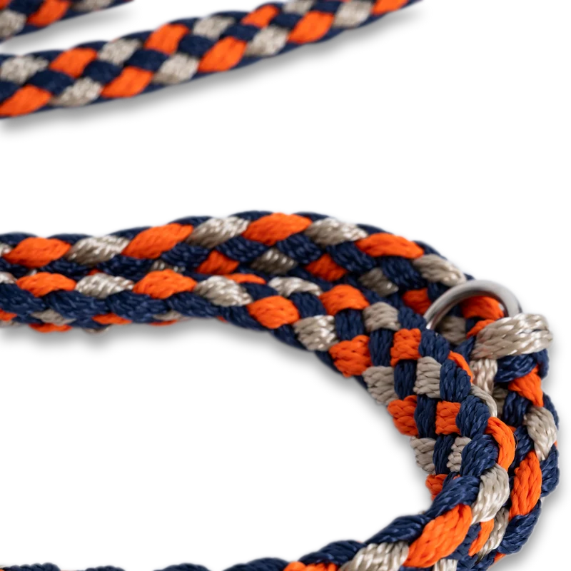 Führleine Tauwerk Dunkelblau-Orange