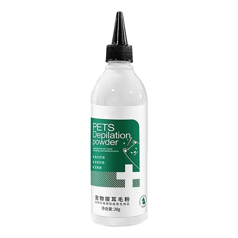 28g Cleaning Powder Pet Cats Dogs Ear Rinse Cleaner Pet Ear Hair Painless Removing Powder Pet Ear Health Care Cleaning Supplies
