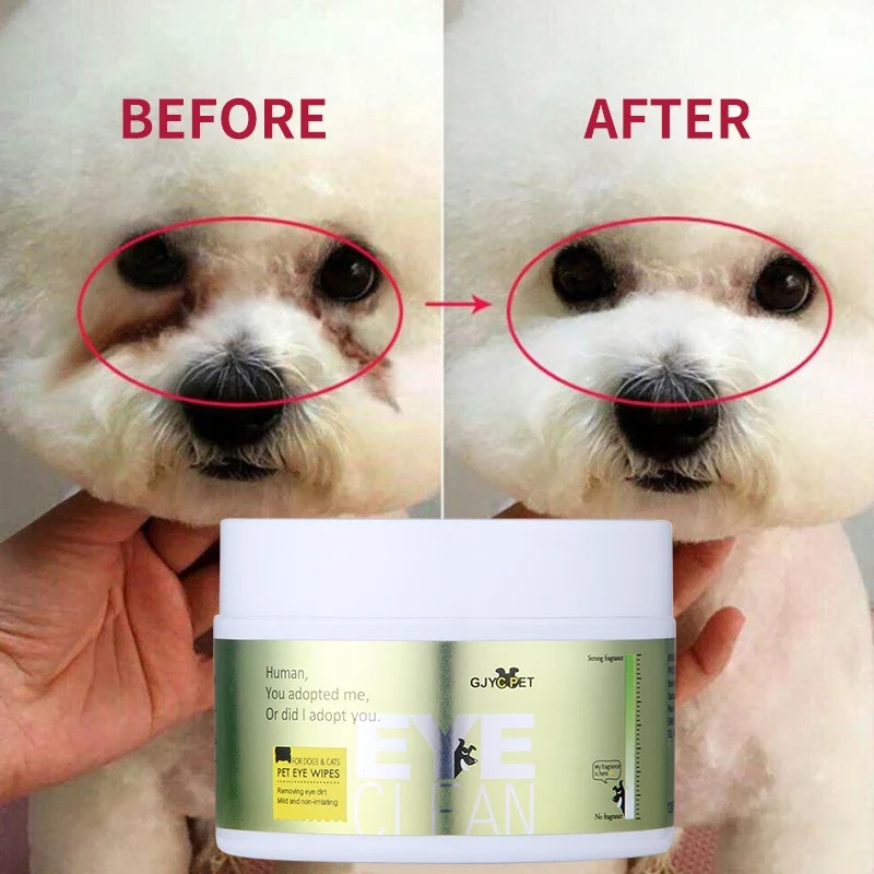 Dog Eye Wipes Puppy Kitten Tear Remover Cleaner Stain Remover Pet Cat Dog Eyes Ears Cleaning Towel Paper For Grooming Supplies