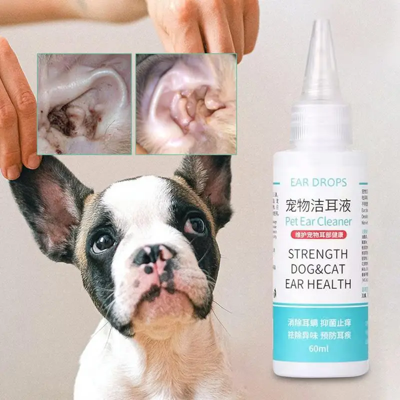 Pet Ear Cleaner Pet Ear Excess Hair Removing Powder Healthy Care 60ml Universal Dog Ear Cleaning Ear Cleaning Solution for dogs