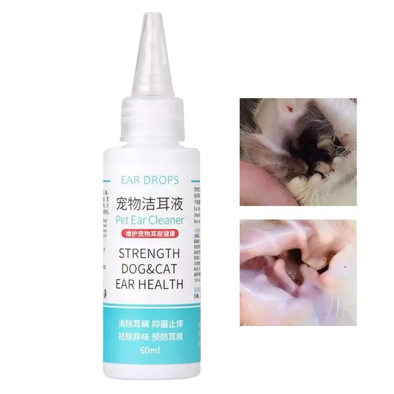 Pet Ear Cleaner Pet Ear Excess Hair Removing Powder Healthy Care 60ml Universal Dog Ear Cleaning Ear Cleaning Solution for dogs